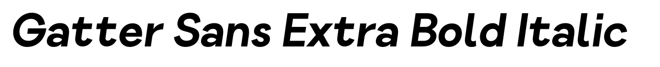 Gatter Sans Extra Bold Italic